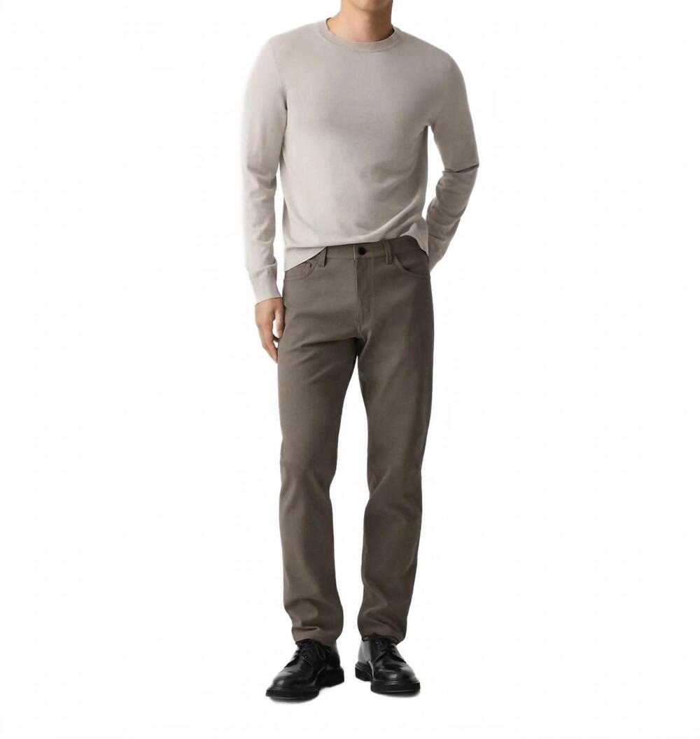 NEW THEORY raffi 5-pocket twill pants in morel